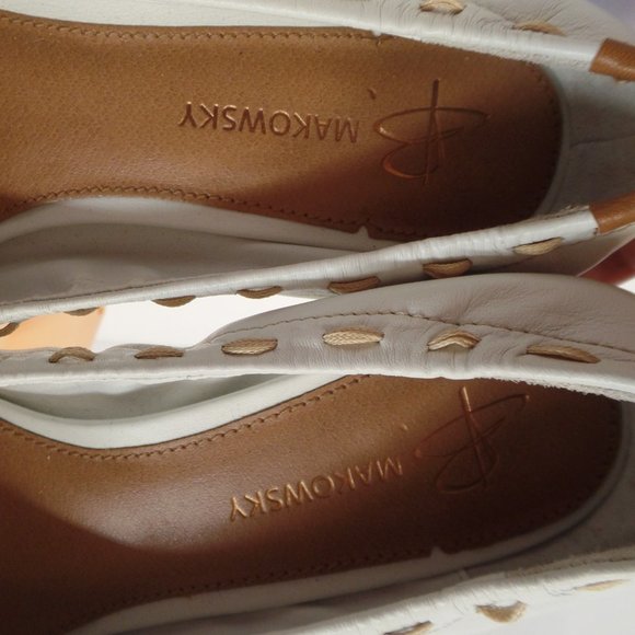 B Makowsky "BFEAST" Sz 9 White Leather - Picture 9 of 12